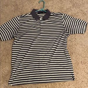Black and white golf shirt